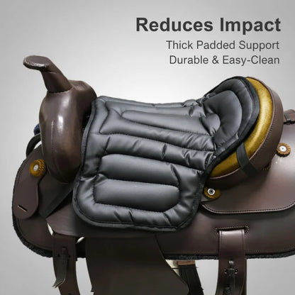 Horse Riding Seat Cushion – Soft Artificial Leather Equestrian Saddle Pad for Comfort (Western Style)