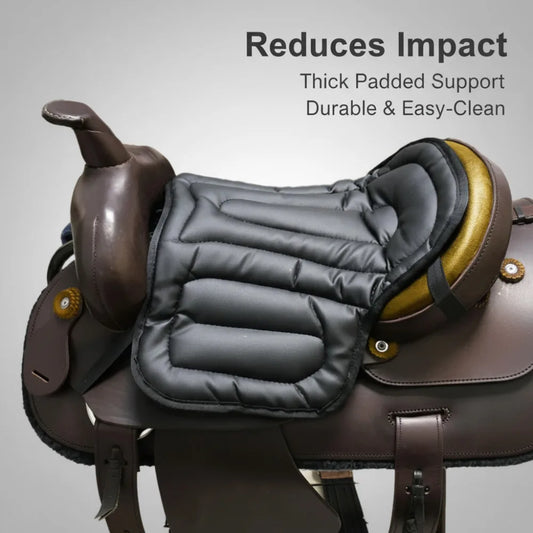 Horse Riding Seat Cushion – Soft Artificial Leather Equestrian Saddle Pad for Comfort (Western Style)