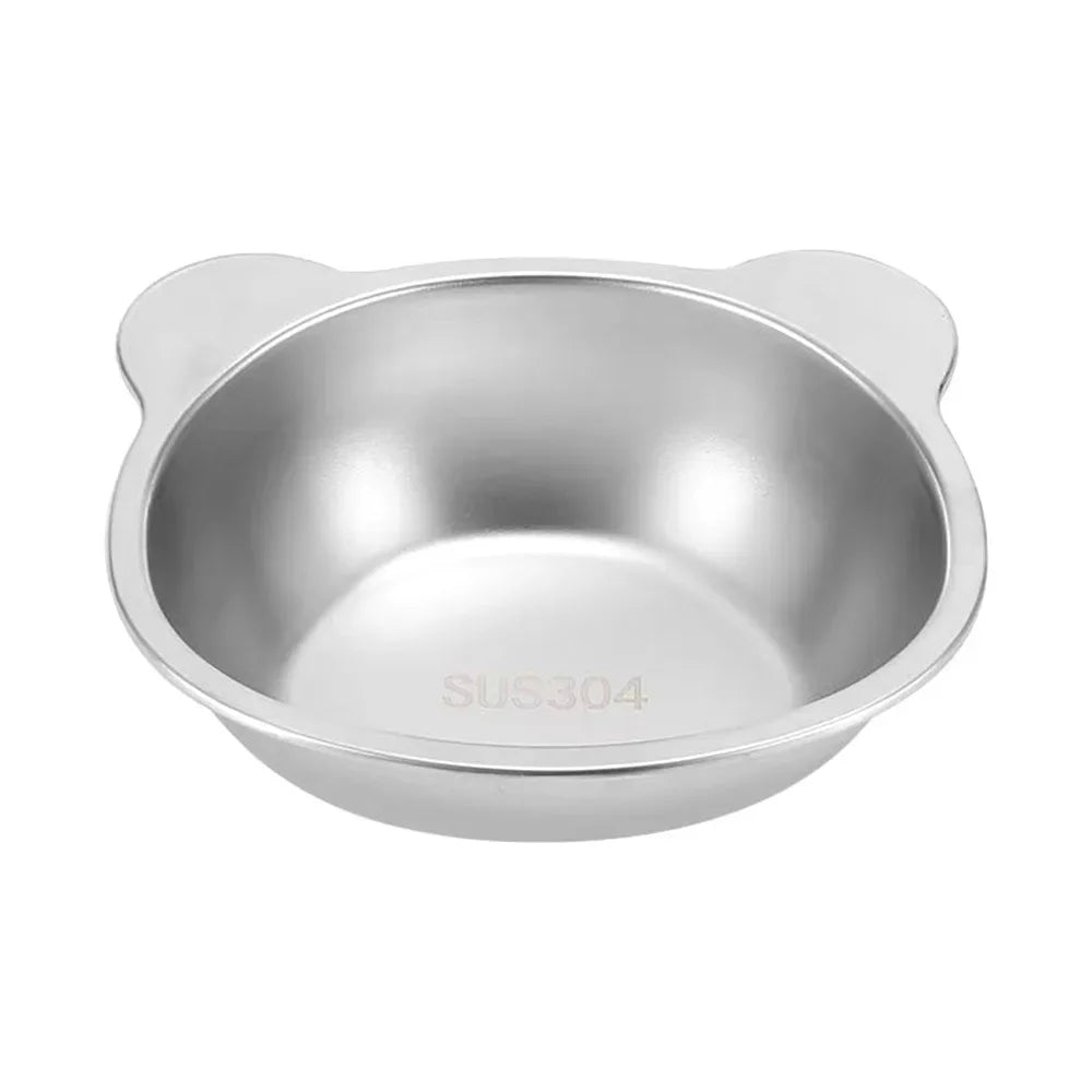 304 Stainless Steel Raised Cat Bowl, 15° Tilted Neck-Friendly Design
