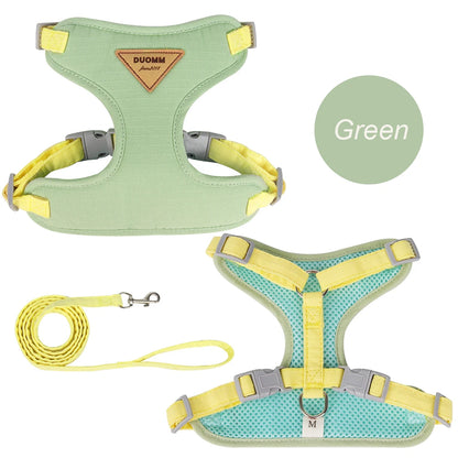 Pet Harness & Leash Set for Cats & Small Dogs, Breathable Durable Walking Harness