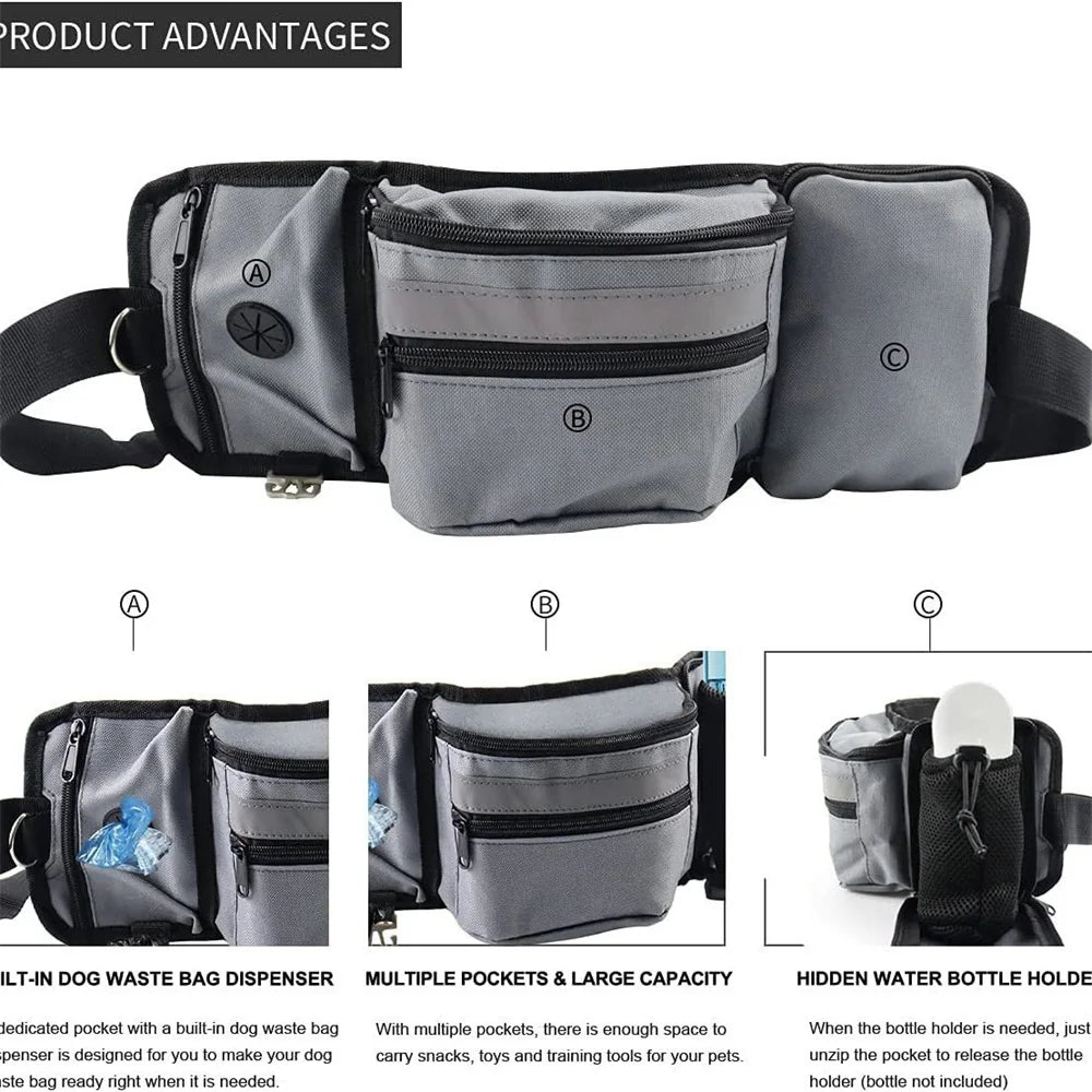Dog Training Waist Bag – Multi-Functional Treat & Snack Pouch for Outdoor Walking