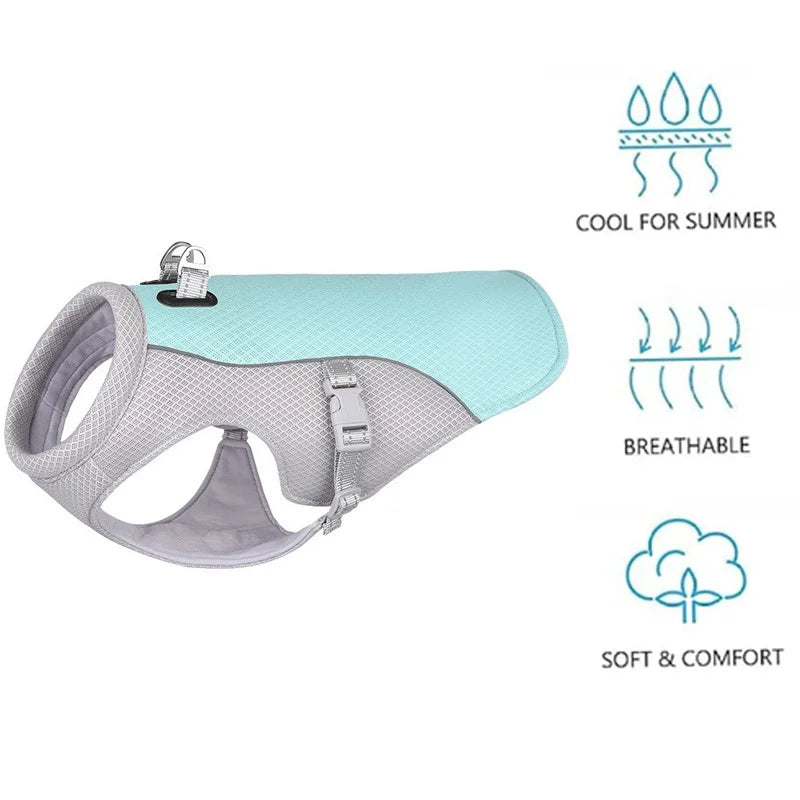 Dog Cooling Vest – Lightweight UV Sun Protection & Anxiety Relief Vest for Hot Summer Days