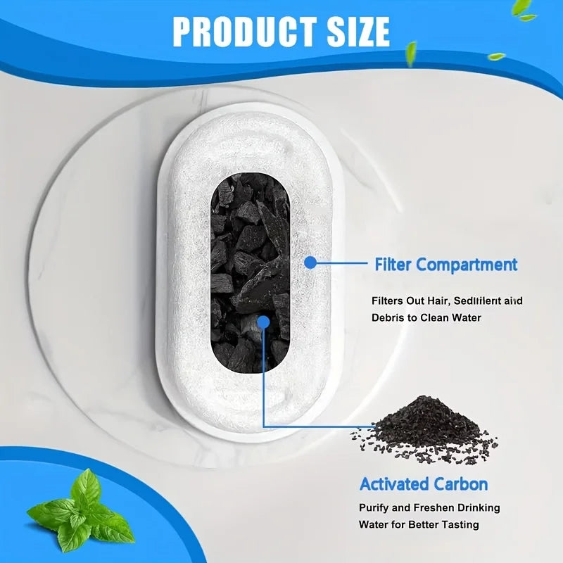 11/25-Pack Activated Carbon Pet Water Fountain Filters, Multi-Model Replacement Filters for Cats & Dogs