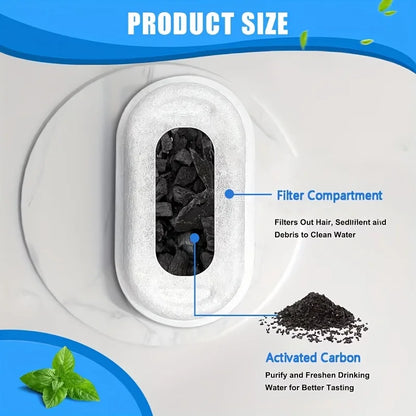 11/25-Pack Activated Carbon Pet Water Fountain Filters, Multi-Model Replacement Filters for Cats & Dogs