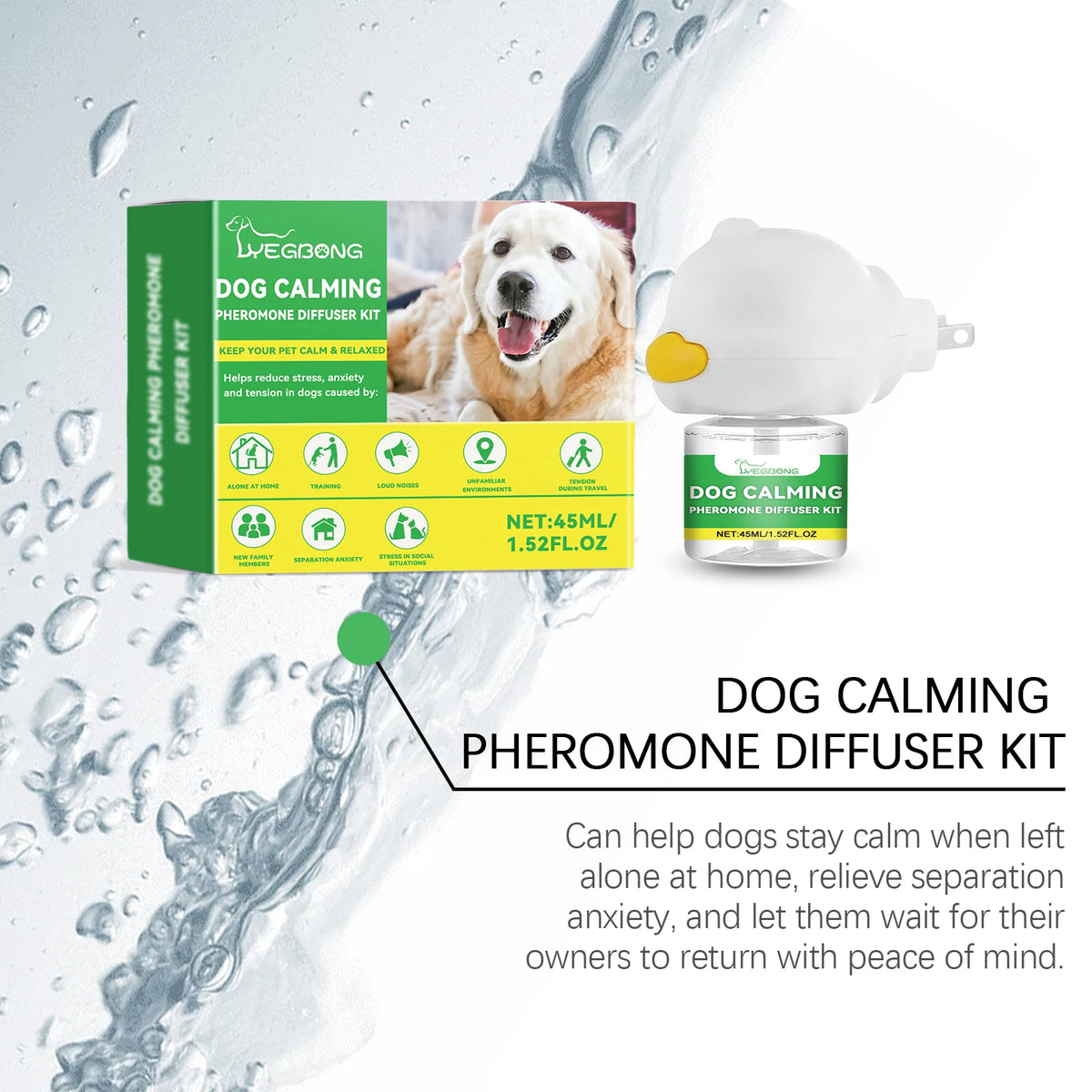 Dog Calming Diffuser Kit – Anxiety & Stress Relief for New Home Environments