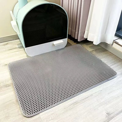 Extra Large Cat Litter Mat, Waterproof 2-Layer Washable Litter Box Floor Protector