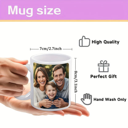 Custom 11oz Photo Coffee Mug – Personalized Picture & Text Mug Gift for Boyfriend, Girlfriend & Friend