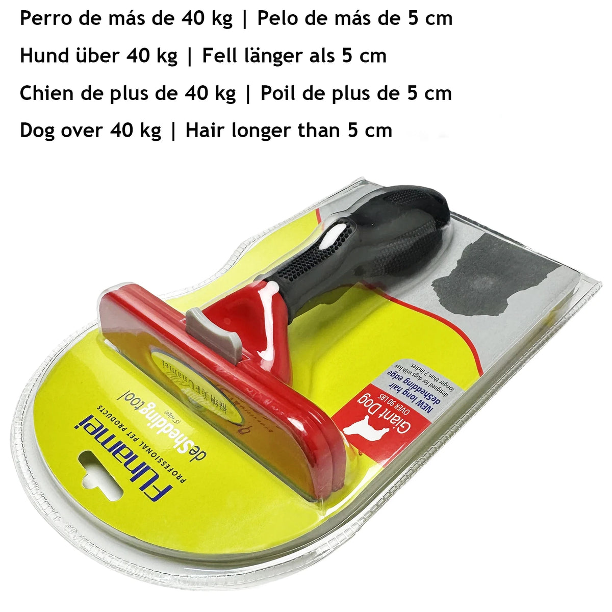 Pet Grooming Brush & Comb – Dog & Cat Hair Detangler, Knot Remover & Anti-Lice Grooming Tool for Short & Long Hair
