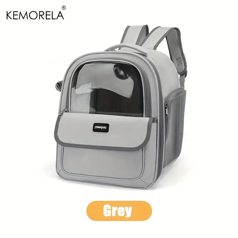 Portable Pet Backpack Carrier – Breathable Mesh, Foldable for Travel & Hiking