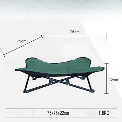 Outdoor Camping Foldable Pet Bed – Portable Raised Kennel with Waterproof Detachable Pad
