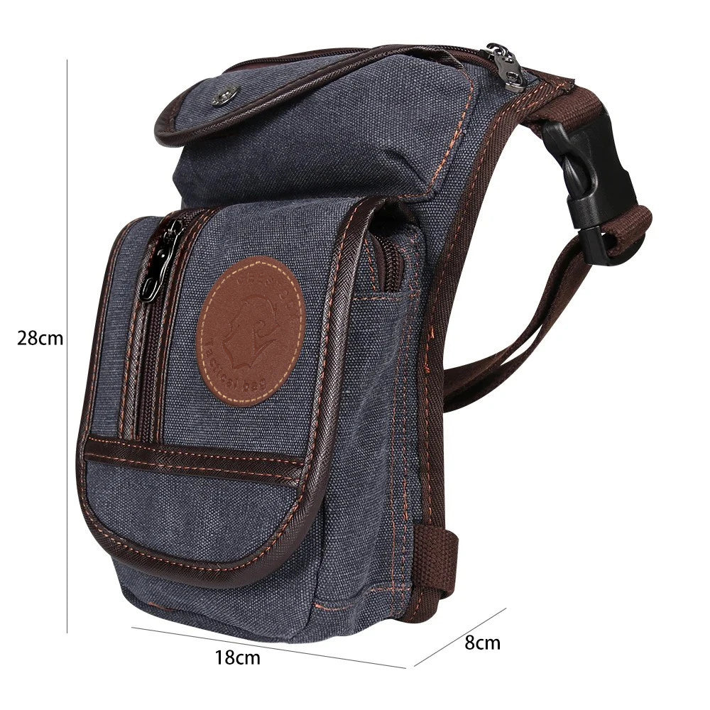 Equestrian Drop Leg Bag – Canvas Nylon Adjustable Waist & Thigh Riding Bag (Large Capacity)