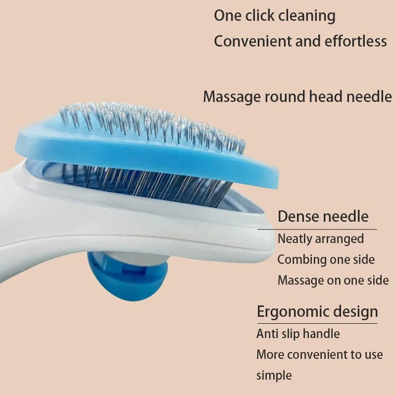 Pet Grooming Brush – Cat & Dog Hair Remover Comb for Puppies & Kittens, Deshedding & Grooming Tool