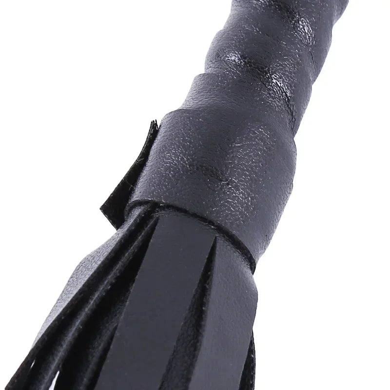PU Leather Horse Riding Crop – Durable Equestrian Training Whip (Black)