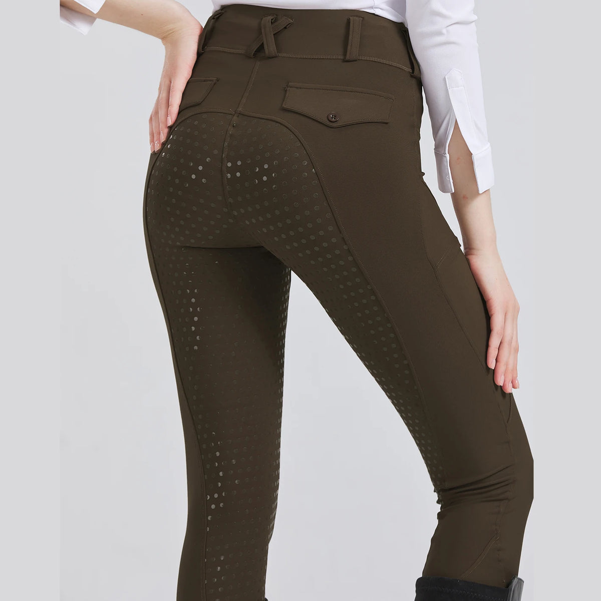 Women’s Silicone Grip Equestrian Riding Pants, Quick-Dry Stretch Sports Tights