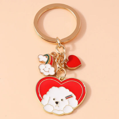 Enamel Horse Unicorn Keychain, Cute Animal Key Ring Pendant, Car Key Holder, Handbag Accessory, DIY Jewelry Gift for Women and Girls