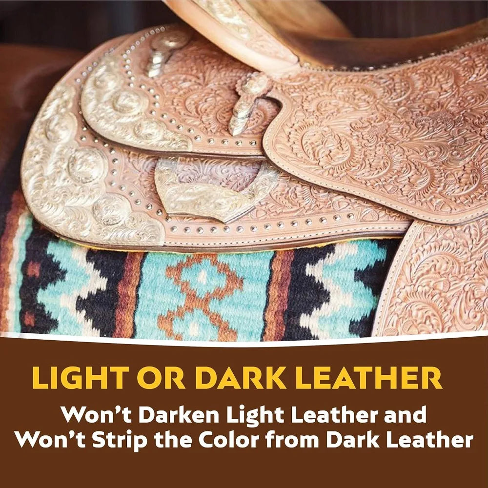 Premium Leather Saddle Cream, Deep Conditioning and Restoring Treatment, Waterproofing and Shine Enhancer for Horse Saddles, Tack and Leather Gear