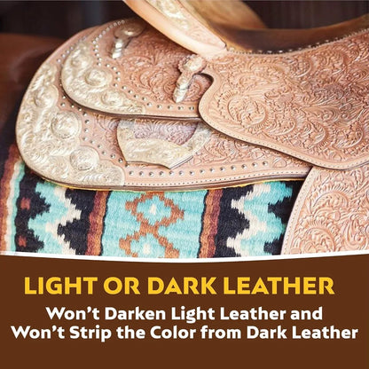 Premium Leather Saddle Cream, Deep Conditioning and Restoring Treatment, Waterproofing and Shine Enhancer for Horse Saddles, Tack and Leather Gear