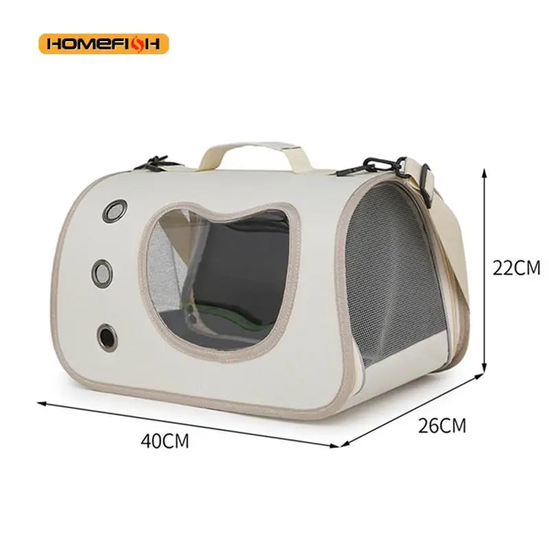 Portable Foldable Pet Carrier Bag – Breathable Shoulder Carrier for Small Dogs & Cats