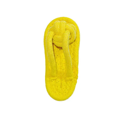 Funny Slipper-Shaped Dog Chew Toy – Cotton Rope Interactive Toy for Teeth Cleaning, Training & Anxiety Relief