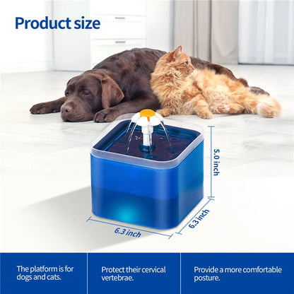 2L Automatic Pet Water Fountain – USB Recirculating Filter with LED Light for Cats & Dogs