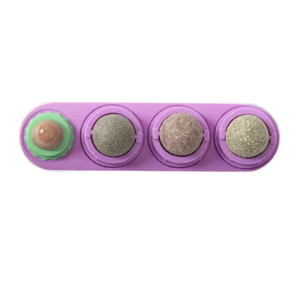 4-in-1 Catnip & Silver Vine Ball, Rotating Dental Chew Toy