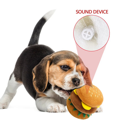 Cute Plush Squeaky Dog Toy, Cartoon Fruit Animal Chew Toy, Interactive Puzzle Toy for Dogs and Cats