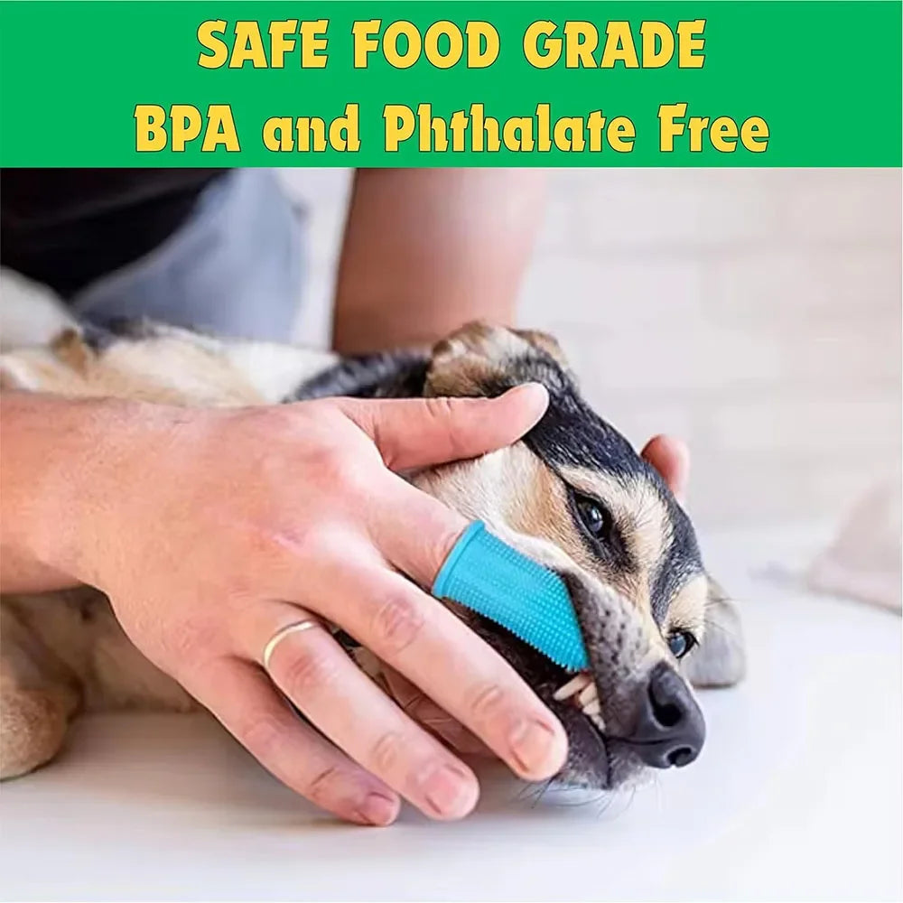 Soft Silicone Pet Finger Toothbrush – Teeth Cleaning Tool for Dogs & Cats