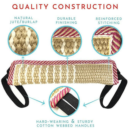 Tough Jute Rope Dog Toy – Durable Tug & Chew Training Toy