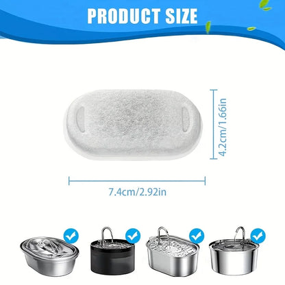 11/25-Pack Activated Carbon Pet Water Fountain Filters, Multi-Model Replacement Filters for Cats & Dogs