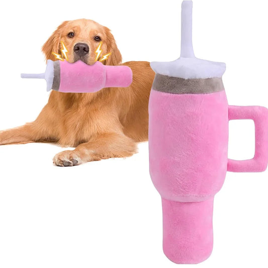 Safe Squeaky Dog Cup Toy – Durable Chew Toy for Small, Medium & Large Dogs (Aggressive Chewers)