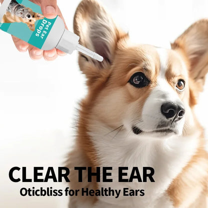 Pet Ear Cleaning Solution, Ear Mite Care for Cats & Dogs, Gentle Ear Wash