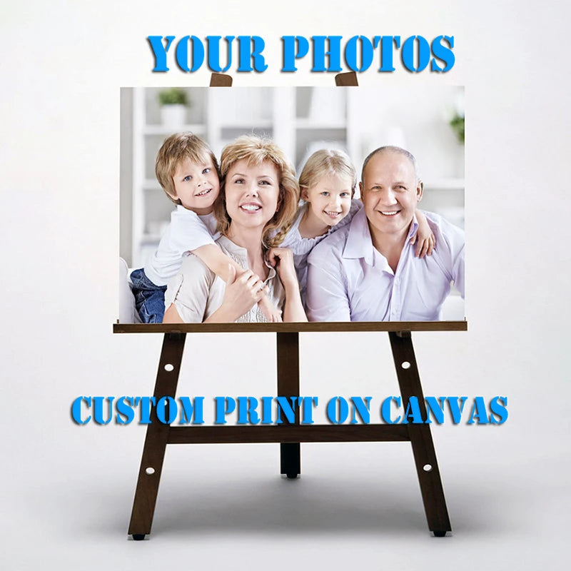 Custom Photo Canvas Print – Personalized Pet & Family Picture Wall Art Home Decor Poster
