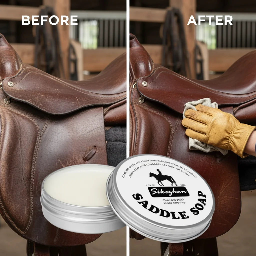 Premium Leather Saddle Cream, Deep Conditioning and Restoring Treatment, Waterproofing and Shine Enhancer for Horse Saddles, Tack and Leather Gear