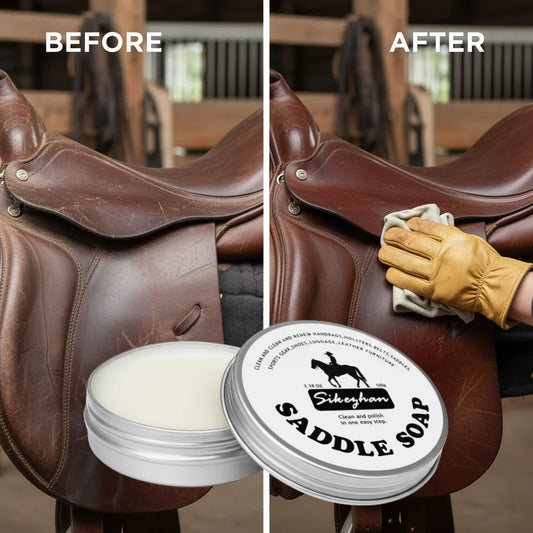 Premium Leather Saddle Cream, Deep Conditioning and Restoring Treatment, Waterproofing and Shine Enhancer for Horse Saddles, Tack and Leather Gear