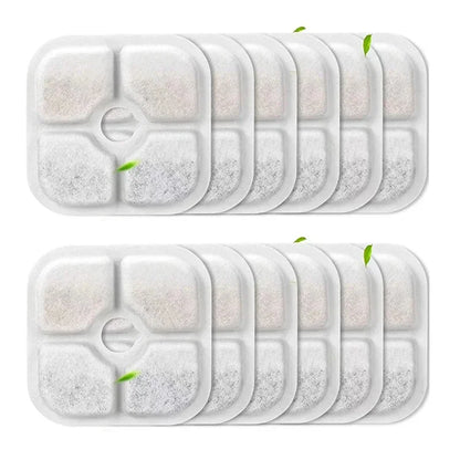 6/12-Pack Activated Carbon Filters for Cat & Dog Water Fountains