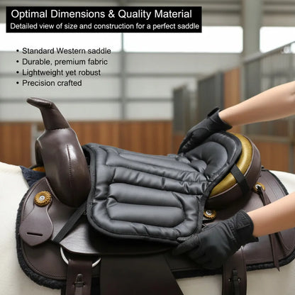 Horse Riding Seat Cushion – Soft Artificial Leather Equestrian Saddle Pad for Comfort (Western Style)