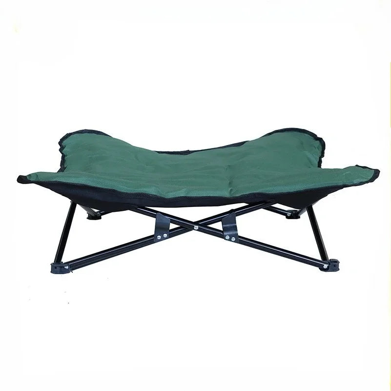 Outdoor Camping Foldable Pet Bed – Portable Raised Kennel with Waterproof Detachable Pad