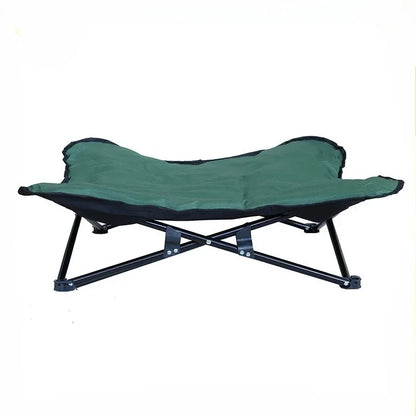 Outdoor Camping Foldable Pet Bed – Portable Raised Kennel with Waterproof Detachable Pad