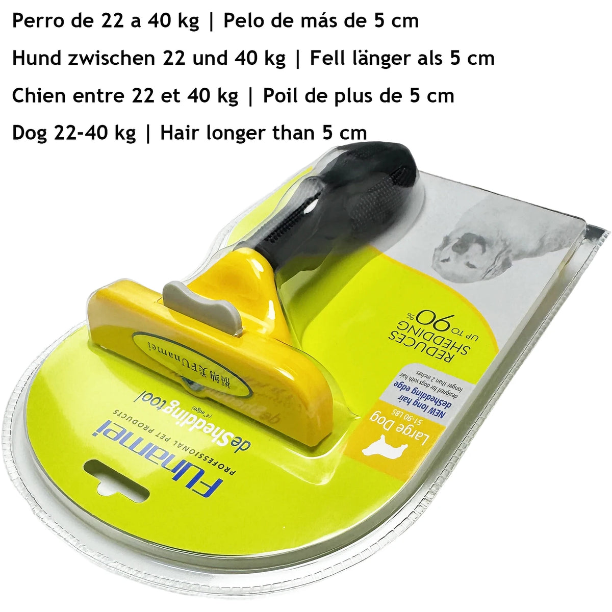 Pet Grooming Brush & Comb – Dog & Cat Hair Detangler, Knot Remover & Anti-Lice Grooming Tool for Short & Long Hair