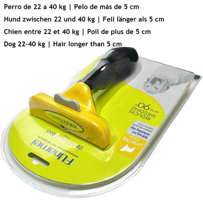 Pet Grooming Brush & Comb – Dog & Cat Hair Detangler, Knot Remover & Anti-Lice Grooming Tool for Short & Long Hair