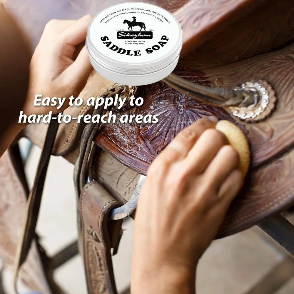 Premium Leather Saddle Cream, Deep Conditioning and Restoring Treatment, Waterproofing and Shine Enhancer for Horse Saddles, Tack and Leather Gear