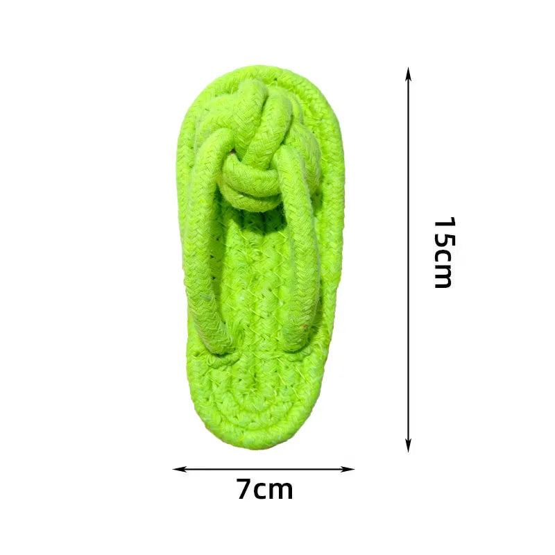 Funny Slipper-Shaped Dog Chew Toy – Cotton Rope Interactive Toy for Teeth Cleaning, Training & Anxiety Relief