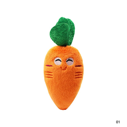 Cute Plush Squeaky Dog Toy, Cartoon Fruit Animal Chew Toy, Interactive Puzzle Toy for Dogs and Cats