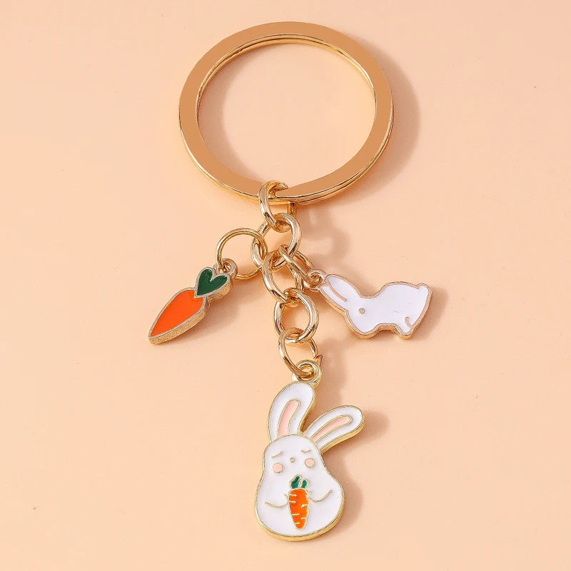 Enamel Horse Unicorn Keychain, Cute Animal Key Ring Pendant, Car Key Holder, Handbag Accessory, DIY Jewelry Gift for Women and Girls