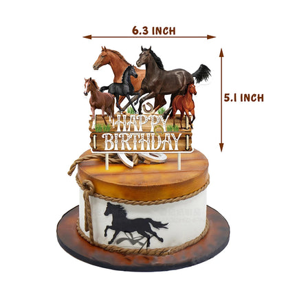 Horse Balloon Set, 30-Inch Horse-Shaped Balloons, 40-Inch Number Balloon and Star Balloons, Horse Racing-Themed Birthday Party Decorations