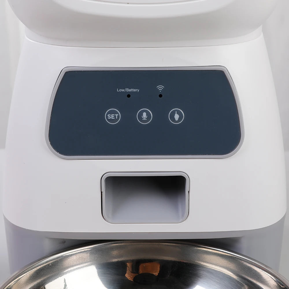 3.5L WiFi Smart Automatic Pet Feeder – Timed Slow Feeder with Voice Recorder for Cats & Dogs
