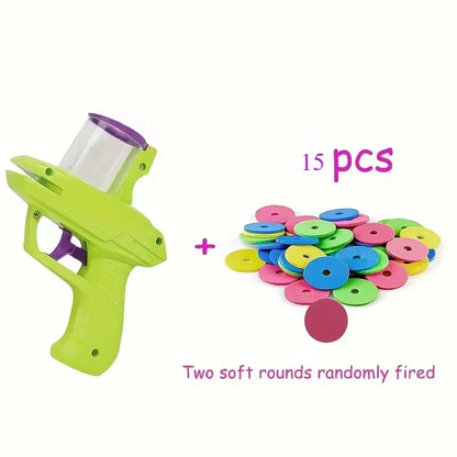 Pet Toy Launcher with Colorful Flying Discs – Interactive Chase Toy for Dogs, Cats & Kittens (Indoor & Outdoor)