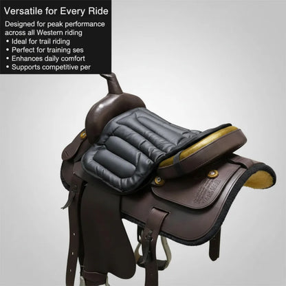 Horse Riding Seat Cushion – Soft Artificial Leather Equestrian Saddle Pad for Comfort (Western Style)