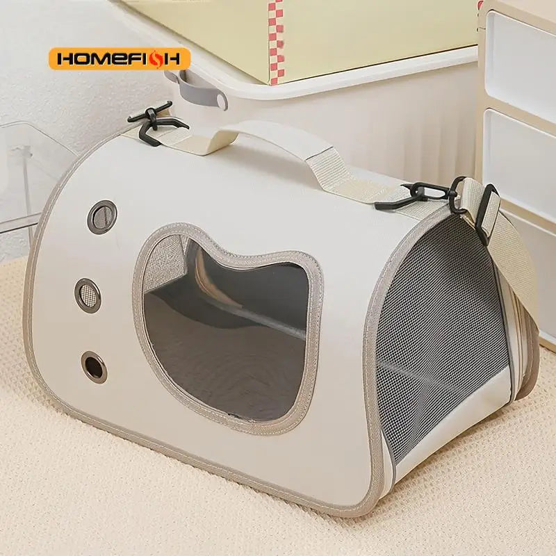 Portable Foldable Pet Carrier Bag – Breathable Shoulder Carrier for Small Dogs & Cats