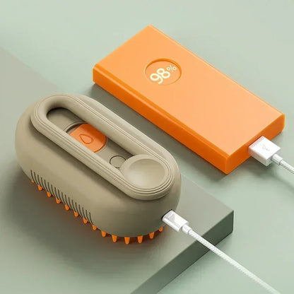 3-in-1 Steam Pet Grooming Brush – Spray Massage Comb for Detangling & Hair Removal (Cats & Dogs)